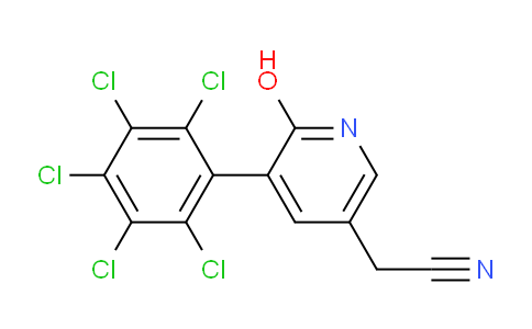 2-Hydroxy-3-(perchlorophenyl)pyridine-5-acetonitrile