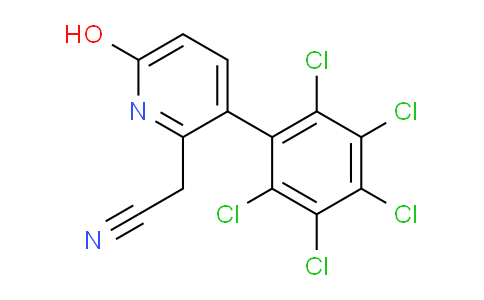 6-Hydroxy-3-(perchlorophenyl)pyridine-2-acetonitrile