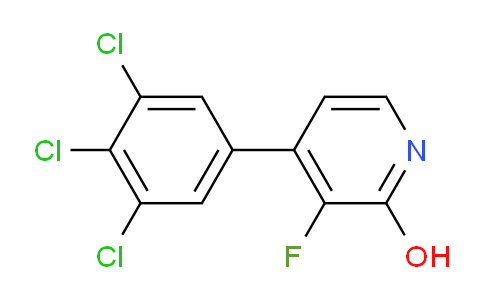 3-Fluoro-2-hydroxy-4-(3,4,5-trichlorophenyl)pyridine