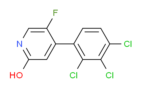 5-Fluoro-2-hydroxy-4-(2,3,4-trichlorophenyl)pyridine