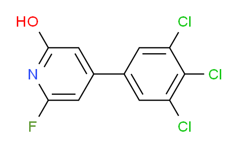 6-Fluoro-2-hydroxy-4-(3,4,5-trichlorophenyl)pyridine