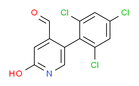 2-Hydroxy-5-(2,4,6-trichlorophenyl)isonicotinaldehyde