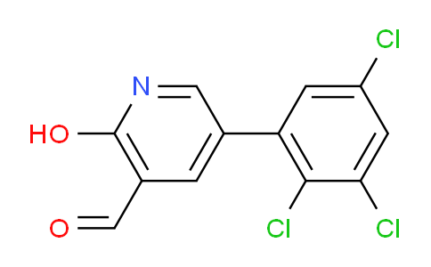 2-Hydroxy-5-(2,3,5-trichlorophenyl)nicotinaldehyde