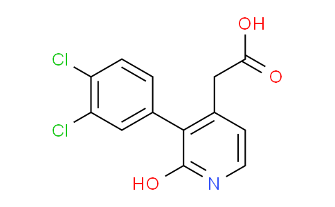 3-(3,4-Dichlorophenyl)-2-hydroxypyridine-4-acetic acid