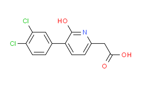 3-(3,4-Dichlorophenyl)-2-hydroxypyridine-6-acetic acid