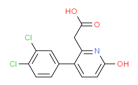 3-(3,4-Dichlorophenyl)-6-hydroxypyridine-2-acetic acid