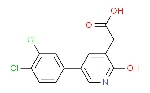 5-(3,4-Dichlorophenyl)-2-hydroxypyridine-3-acetic acid