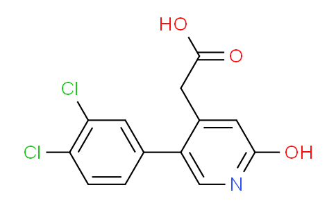 5-(3,4-Dichlorophenyl)-2-hydroxypyridine-4-acetic acid