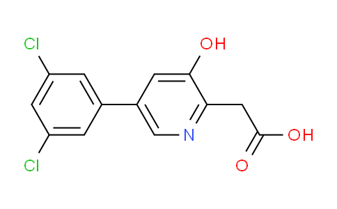 5-(3,5-Dichlorophenyl)-3-hydroxypyridine-2-acetic acid