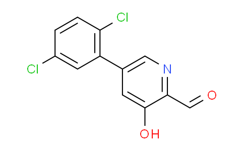 5-(2,5-Dichlorophenyl)-3-hydroxypicolinaldehyde
