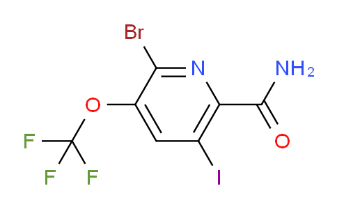 2-Bromo-5-iodo-3-(trifluoromethoxy)pyridine-6-carboxamide