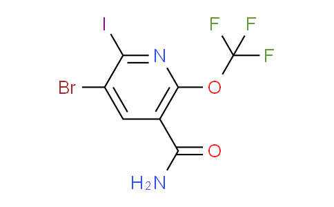 3-Bromo-2-iodo-6-(trifluoromethoxy)pyridine-5-carboxamide