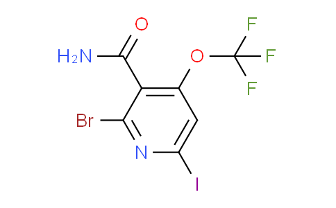 2-Bromo-6-iodo-4-(trifluoromethoxy)pyridine-3-carboxamide
