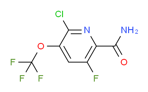 2-Chloro-5-fluoro-3-(trifluoromethoxy)pyridine-6-carboxamide