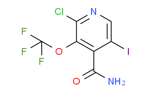 2-Chloro-5-iodo-3-(trifluoromethoxy)pyridine-4-carboxamide