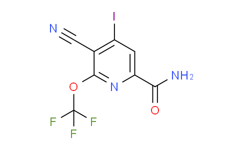 3-Cyano-4-iodo-2-(trifluoromethoxy)pyridine-6-carboxamide