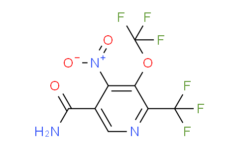 4-Nitro-3-(trifluoromethoxy)-2-(trifluoromethyl)pyridine-5-carboxamide