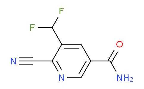 2-Cyano-3-(difluoromethyl)pyridine-5-carboxamide