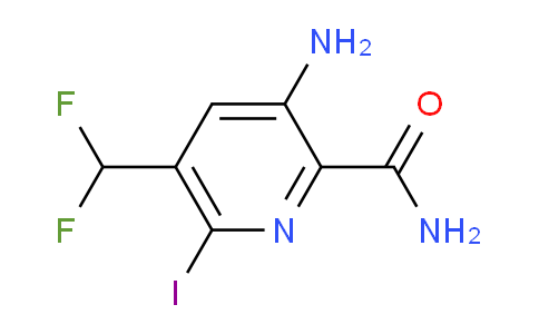 3-Amino-5-(difluoromethyl)-6-iodopyridine-2-carboxamide