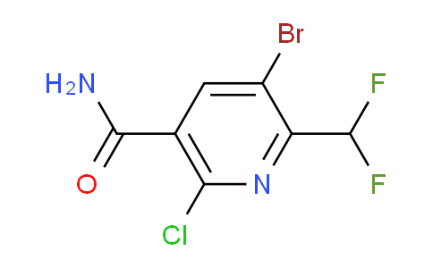 3-Bromo-6-chloro-2-(difluoromethyl)pyridine-5-carboxamide