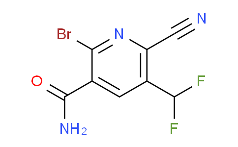2-Bromo-6-cyano-5-(difluoromethyl)pyridine-3-carboxamide