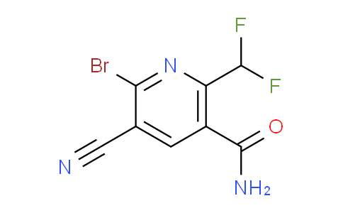 2-Bromo-3-cyano-6-(difluoromethyl)pyridine-5-carboxamide