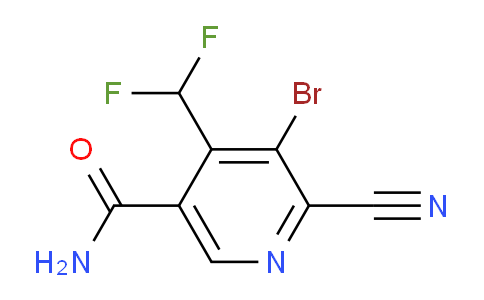3-Bromo-2-cyano-4-(difluoromethyl)pyridine-5-carboxamide