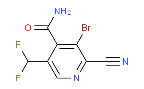 3-Bromo-2-cyano-5-(difluoromethyl)pyridine-4-carboxamide