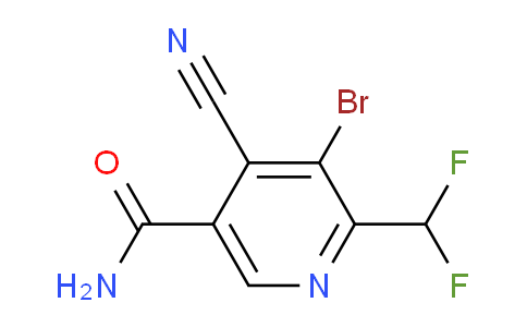3-Bromo-4-cyano-2-(difluoromethyl)pyridine-5-carboxamide