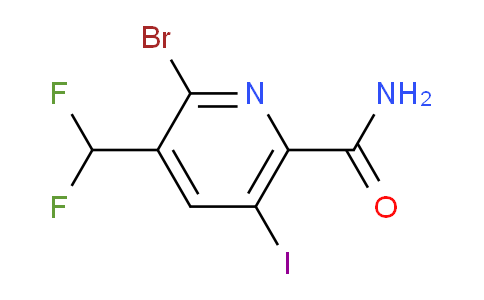 2-Bromo-3-(difluoromethyl)-5-iodopyridine-6-carboxamide