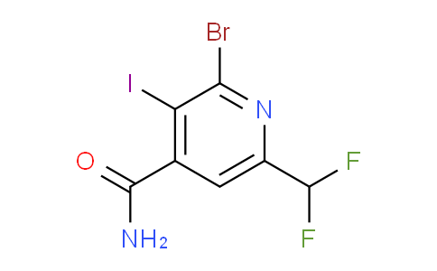 2-Bromo-6-(difluoromethyl)-3-iodopyridine-4-carboxamide