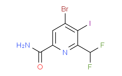 4-Bromo-2-(difluoromethyl)-3-iodopyridine-6-carboxamide