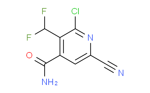 2-Chloro-6-cyano-3-(difluoromethyl)pyridine-4-carboxamide