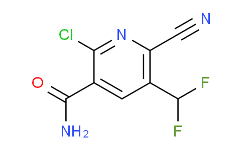 2-Chloro-6-cyano-5-(difluoromethyl)pyridine-3-carboxamide