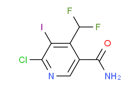 2-Chloro-4-(difluoromethyl)-3-iodopyridine-5-carboxamide