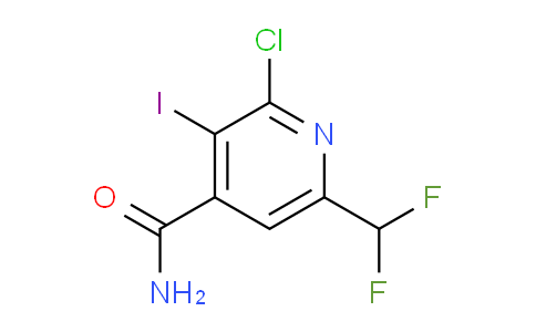 2-Chloro-6-(difluoromethyl)-3-iodopyridine-4-carboxamide