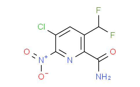 3-Chloro-5-(difluoromethyl)-2-nitropyridine-6-carboxamide