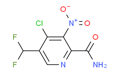4-Chloro-5-(difluoromethyl)-3-nitropyridine-2-carboxamide