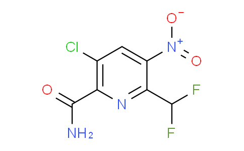 5-Chloro-2-(difluoromethyl)-3-nitropyridine-6-carboxamide