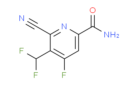 2-Cyano-3-(difluoromethyl)-4-fluoropyridine-6-carboxamide