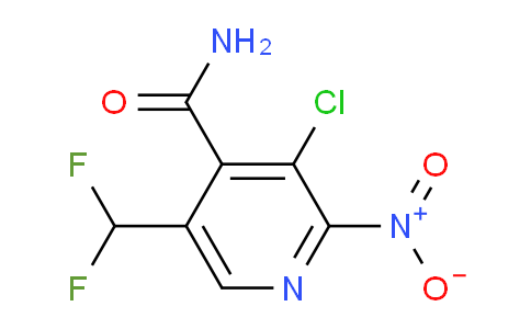 3-Chloro-5-(difluoromethyl)-2-nitropyridine-4-carboxamide