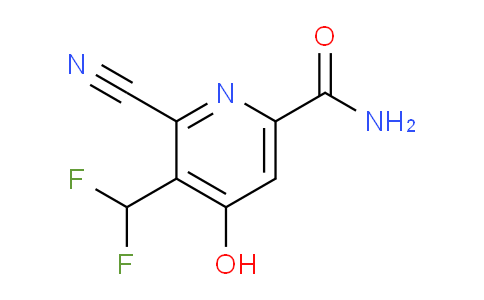 2-Cyano-3-(difluoromethyl)-4-hydroxypyridine-6-carboxamide