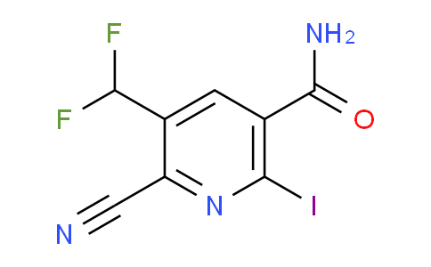 2-Cyano-3-(difluoromethyl)-6-iodopyridine-5-carboxamide