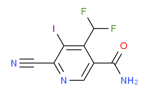 2-Cyano-4-(difluoromethyl)-3-iodopyridine-5-carboxamide