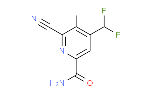 2-Cyano-4-(difluoromethyl)-3-iodopyridine-6-carboxamide