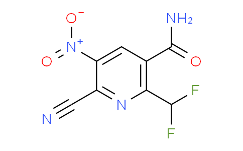 2-Cyano-6-(difluoromethyl)-3-nitropyridine-5-carboxamide