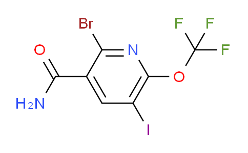2-Bromo-5-iodo-6-(trifluoromethoxy)pyridine-3-carboxamide