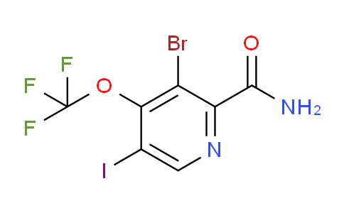 3-Bromo-5-iodo-4-(trifluoromethoxy)pyridine-2-carboxamide