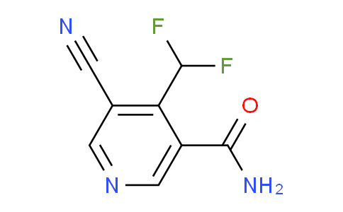 3-Cyano-4-(difluoromethyl)pyridine-5-carboxamide