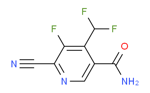 2-Cyano-4-(difluoromethyl)-3-fluoropyridine-5-carboxamide